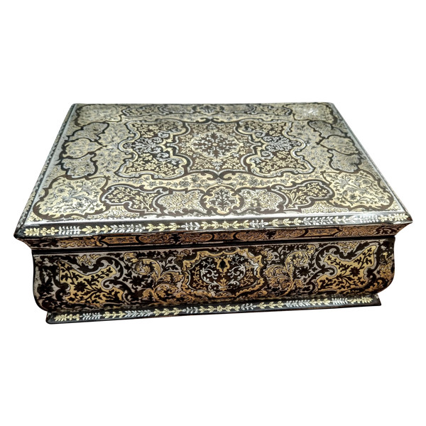 Grande scatola Boulle intarsiata