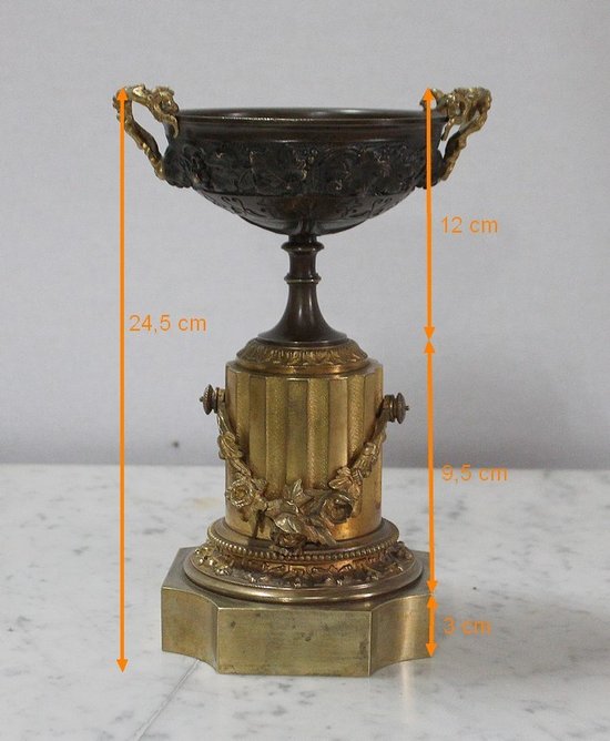  Pair of Bronze Trinkets with Two Patinas, Louis XVI taste - Early 19th century