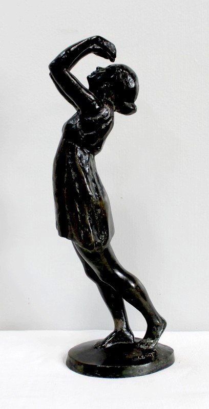  Bronze "the Dancer", by G. Halbout du Tanney - 1st part of the 20th century