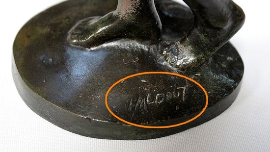  Bronze "the Dancer", by G. Halbout du Tanney - 1st part of the 20th century