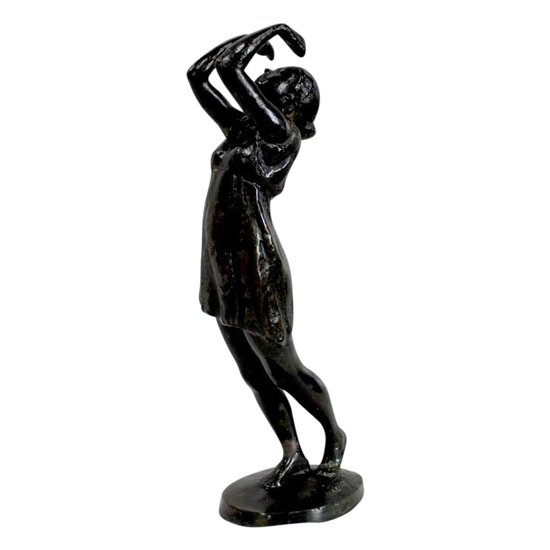  Bronze "der Tänzer", von G. Halbout du Tanney - 1. Teil des 20. Jahrhunderts