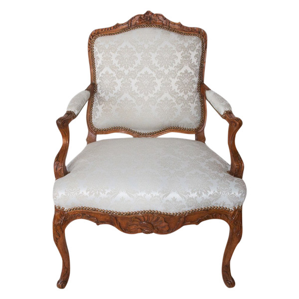 Fauteuil à Dossier Plat Estampillé époque Louis XV