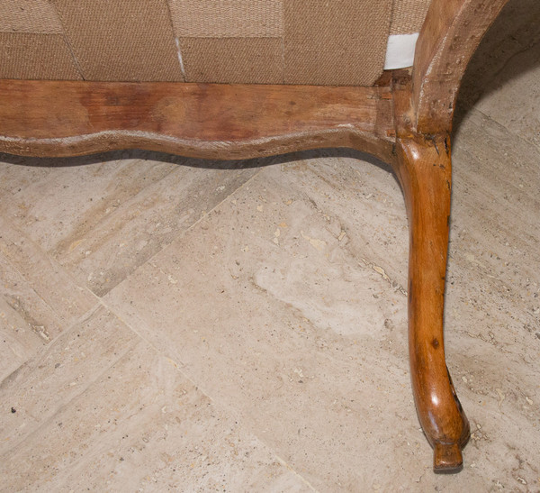 Fauteuil à Dossier Plat Estampillé époque Louis XV