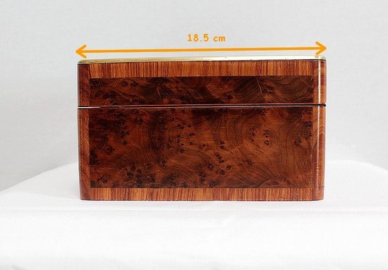  Pretty Rectangular Box in Thuja Burl, Napoleon III period - 1900