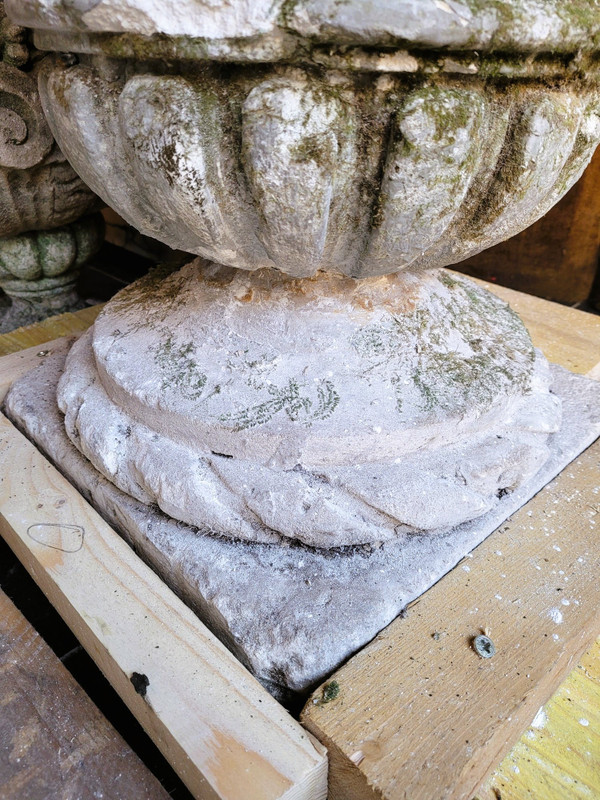Large Stone Garden Vase, Early 20th Century