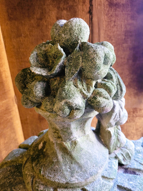 Large Stone Garden Vase, Early 20th Century