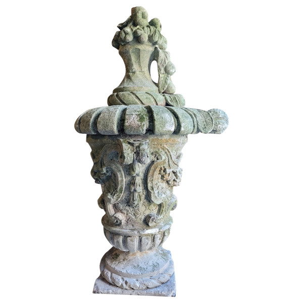 Large Stone Garden Vase, Early 20th Century