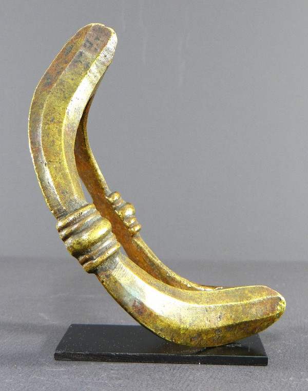 Côte D’ivoire, Peuple Senoufo, Début Du XXème Siècle, Chevillière En Bronze.