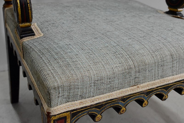 Petit fauteuil en Bois Noirci, époque Napoléon III – Milieu XIXe