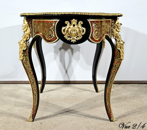 Blackened Pear Wood Ceremonial Table, Napoleon III Period – Mid-19th Century