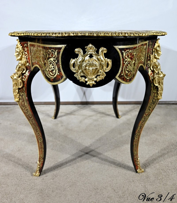 Blackened Pear Wood Ceremonial Table, Napoleon III Period – Mid-19th Century