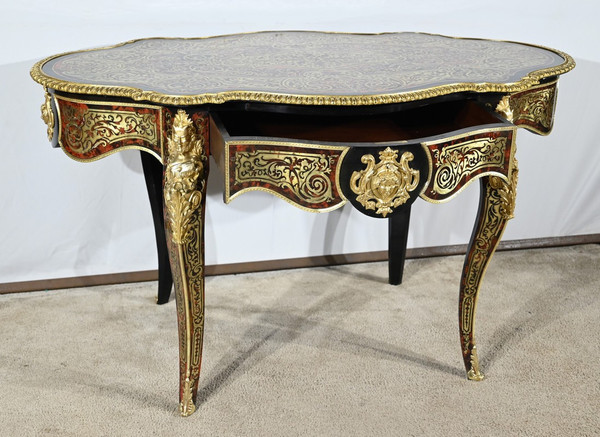 Blackened Pear Wood Ceremonial Table, Napoleon III Period – Mid-19th Century