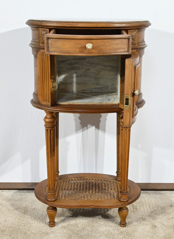Small Beech Drum Table, Louis XVI style – 1920