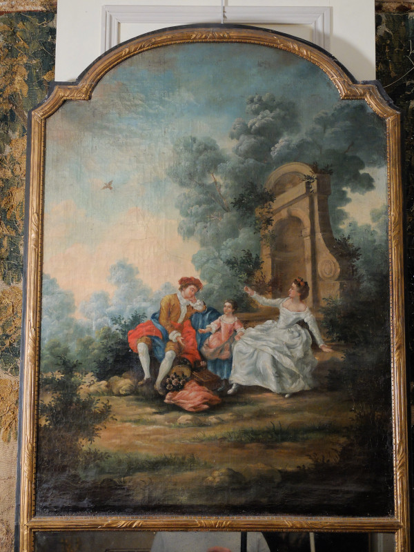 Trumeau peint d'époque Louis XVI 