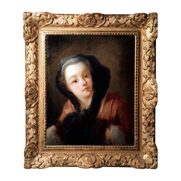 Junge Frau mit Muff Charles André Van Loo 1705/1765