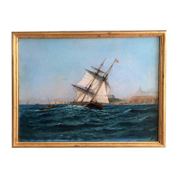 Marina Di Fronte Al Porto Di Marsiglia Del XIX Secolo