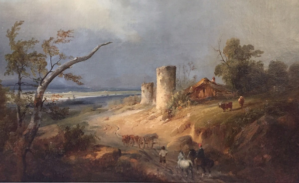 Paesaggio firmato Dubuisson 1834 (1805/1870)