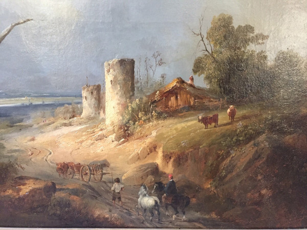 Paesaggio firmato Dubuisson 1834 (1805/1870)