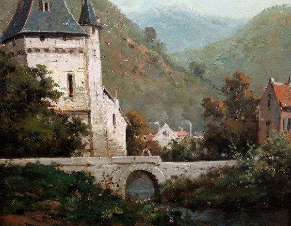 Paysage Animé Signé Taverny (gustave Mascart 1834/1914) 