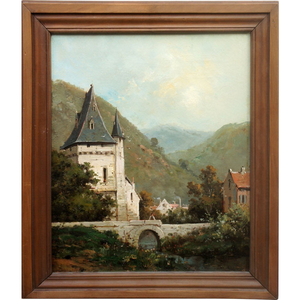 Paysage Animé Signé Taverny (gustave Mascart 1834/1914) 