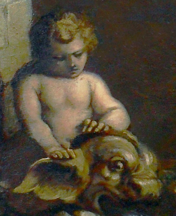 Bambino a La Fontaine XVIII secolo