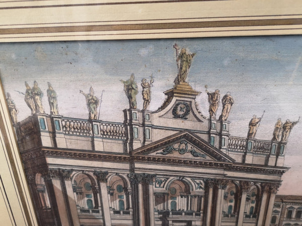 Optical view. Eighteenth century. Church of St. John in Rome