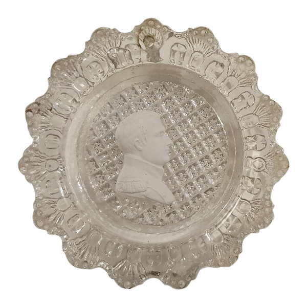Baccarat - crystal-ceramic with the profile of Napoleon in general - Brouwet collection - Empire, circa 1810