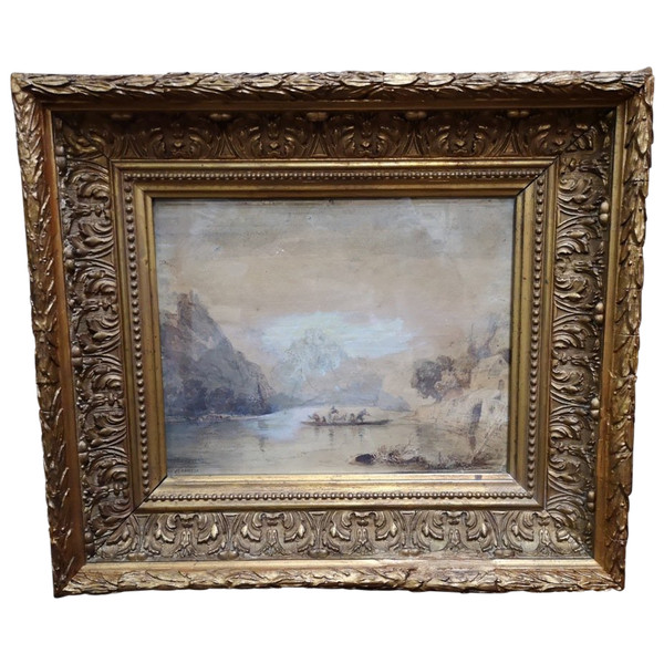 Alexandre-thomas Francia (1815-1884). Brown Wash Drawing and White Gouache