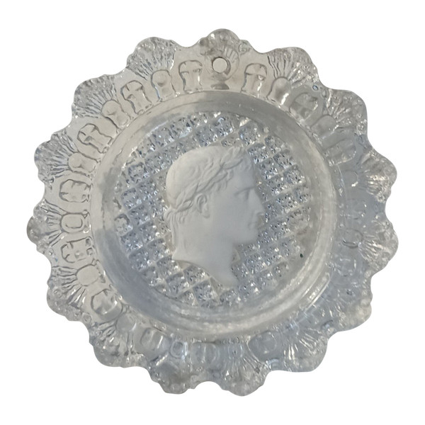 Baccarat - crystal-ceramic with the profile of Napoleon as Caesar - Brouwet collection - Empire, circa 1810