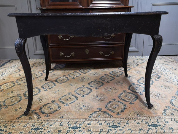 Scrivania in legno laccato nero in stile Regency