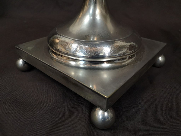 Samovar in metallo argentato del primo periodo dell'Impero