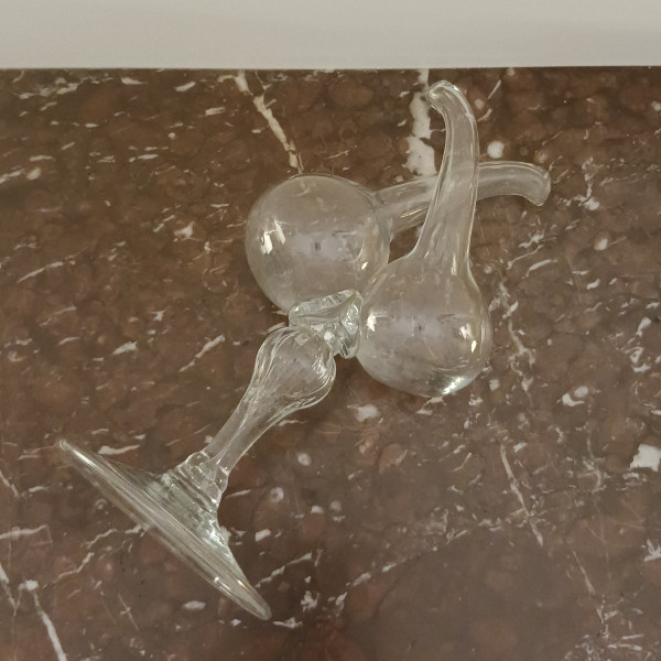 Ende des 18. Jahrhunderts - Guédoufle oder Öl- und Essigkanne aus mundgeblasenem Glas