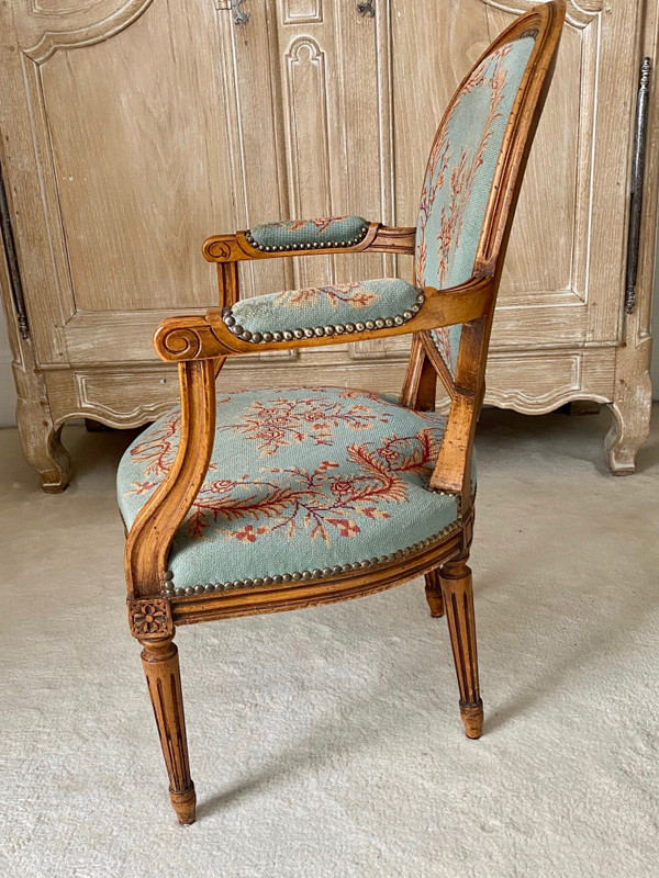 Louis XVI medallion armchair