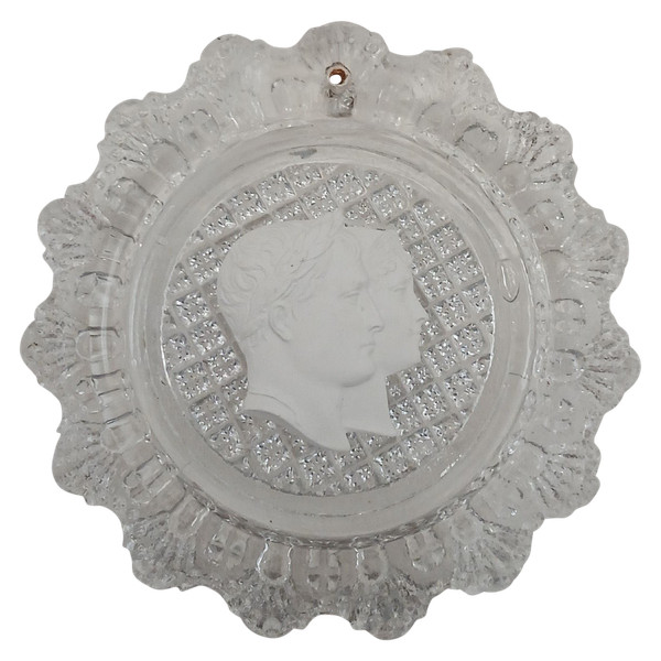 Baccarat - crystal-ceramics with profiles of Napoleon and ML - Brouwet collection - Empire, circa 1810