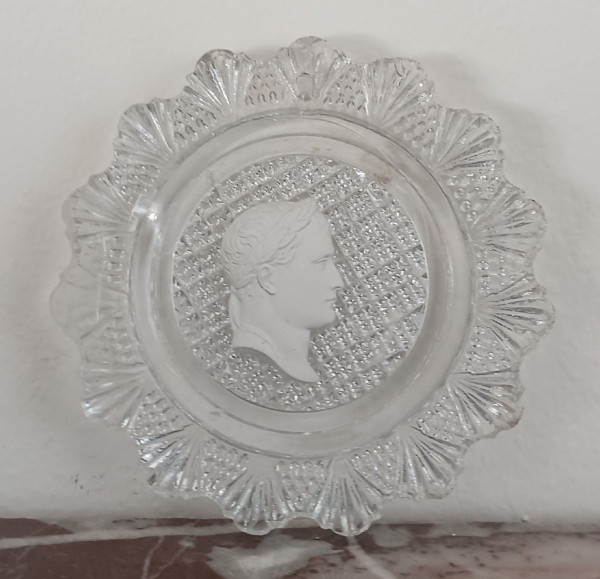 Baccarat - crystallo-ceramics with Napoleon in profile as Caesar - Brouwet collection - Empire, circa 1810