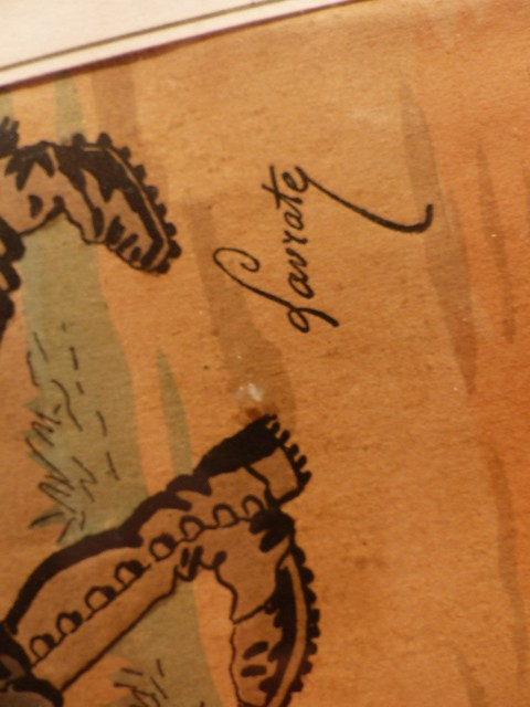humorvoller Jagd-Aquarelldesigner Lavrate (1829-1888)