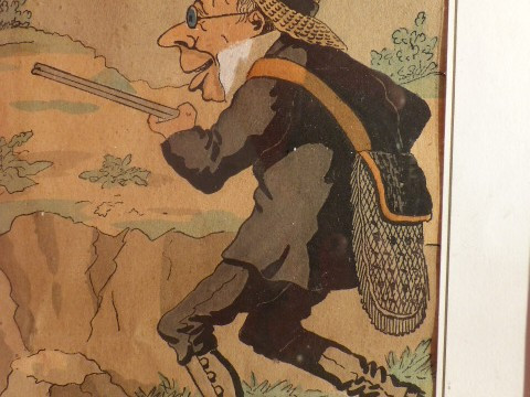 humorvoller Jagd-Aquarelldesigner Lavrate (1829-1888)
