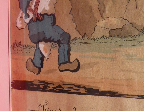 humorvoller Jagd-Aquarelldesigner Lavrate (1829-1888)