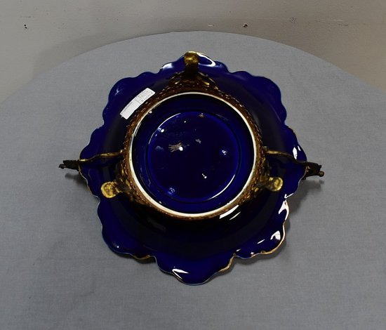 Coppa in Porcellana Blu di Lunéville, Napoleone III - Seconda parte del XIX secolo