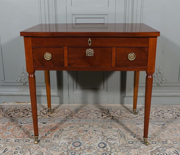 Coiffeuse d'Homme d'époque Louis XVI En Acajou