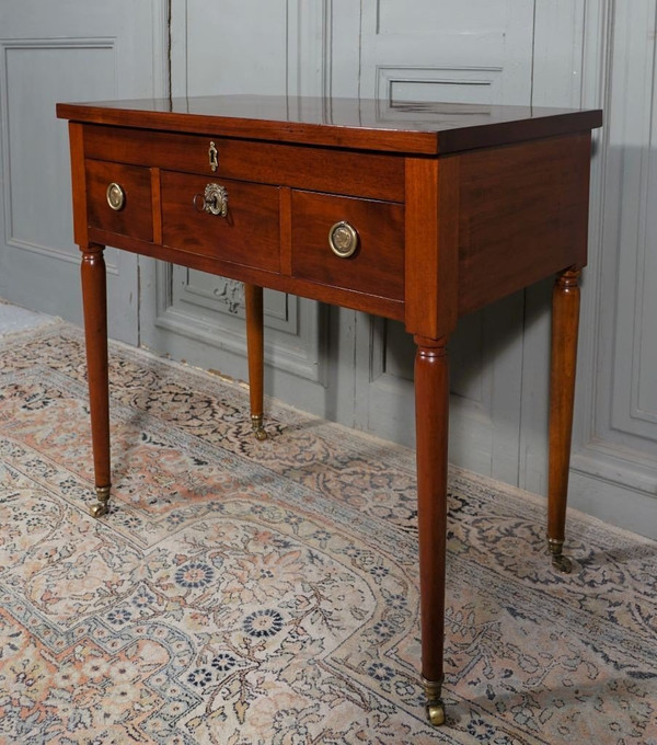 Coiffeuse d'Homme d'époque Louis XVI En Acajou