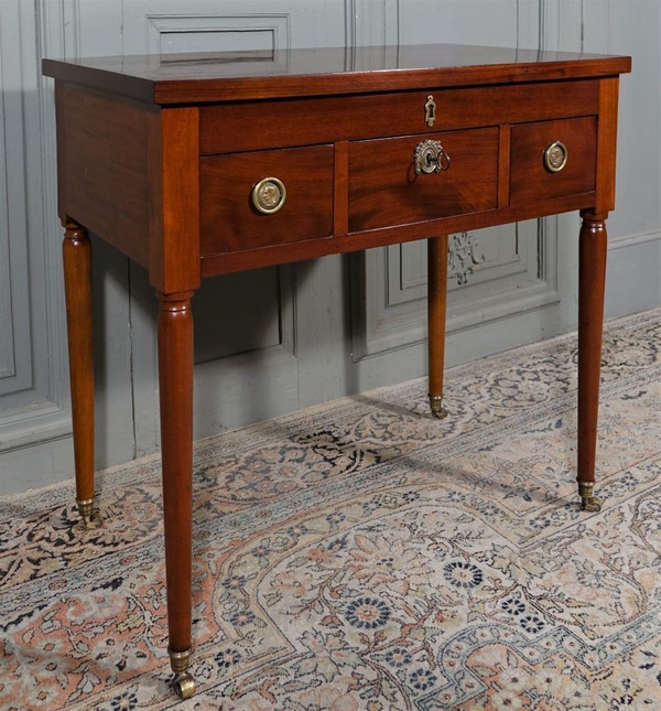 Coiffeuse d'Homme d'époque Louis XVI En Acajou