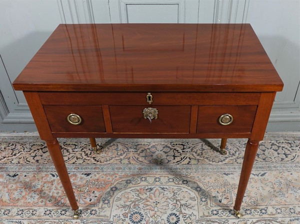 Coiffeuse d'Homme d'époque Louis XVI En Acajou