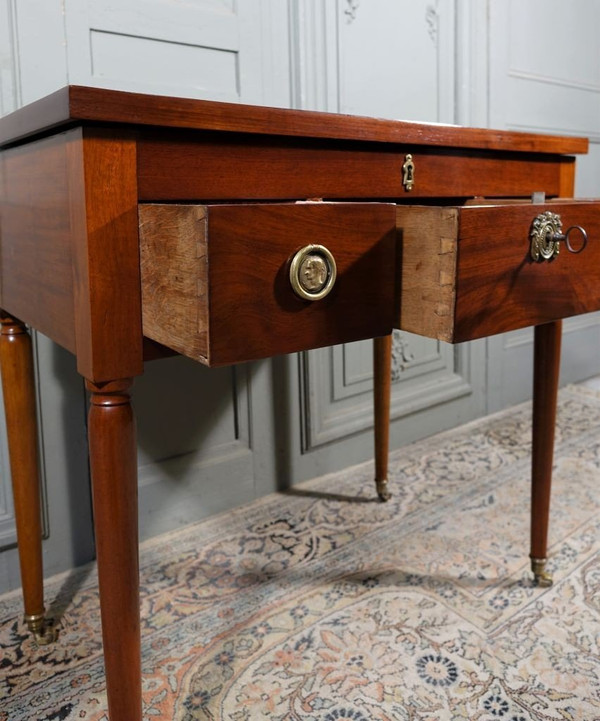 Coiffeuse d'Homme d'époque Louis XVI En Acajou