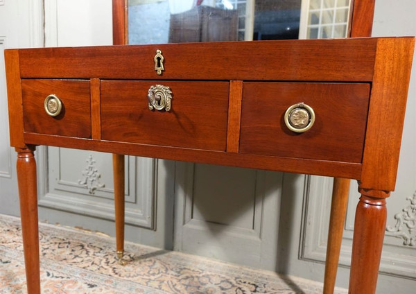 Coiffeuse d'Homme d'époque Louis XVI En Acajou