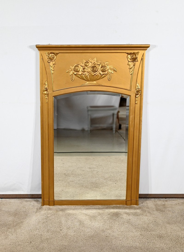 Miroir en Bois et Staff Doré, style Louis XVI – 1930