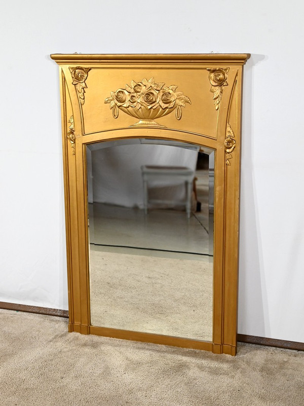 Miroir en Bois et Staff Doré, style Louis XVI – 1930
