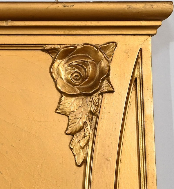 Miroir en Bois et Staff Doré, style Louis XVI – 1930