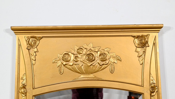 Miroir en Bois et Staff Doré, style Louis XVI – 1930