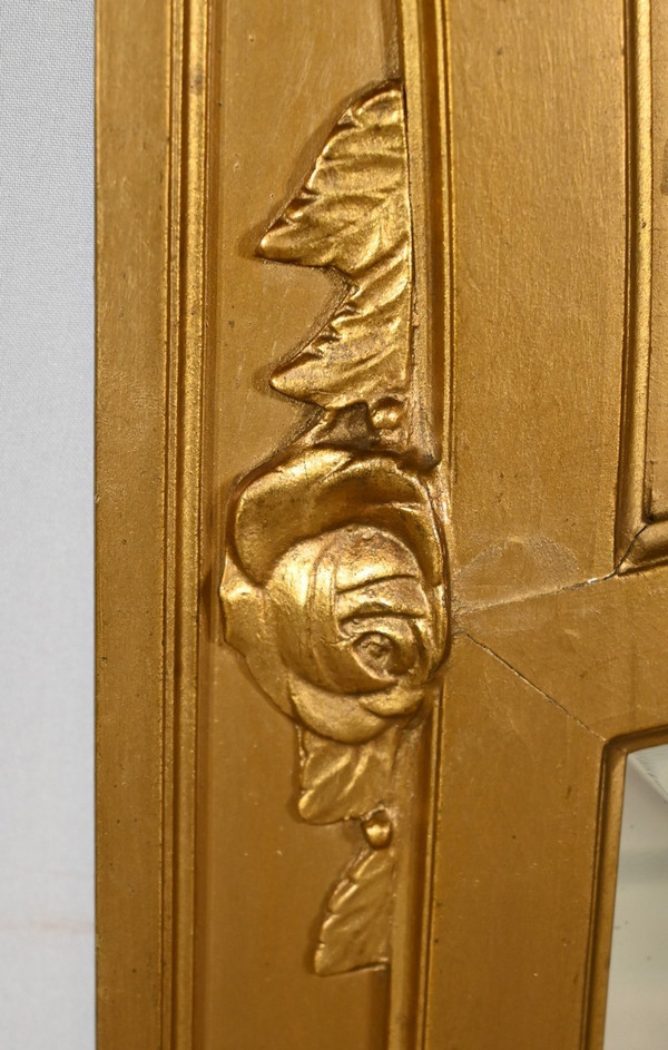 Miroir en Bois et Staff Doré, style Louis XVI – 1930